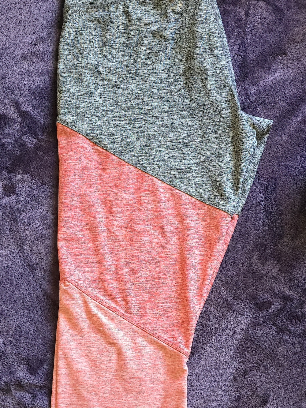 Athletic Works Heathered Gray, Orange And Pink. Capri Workout